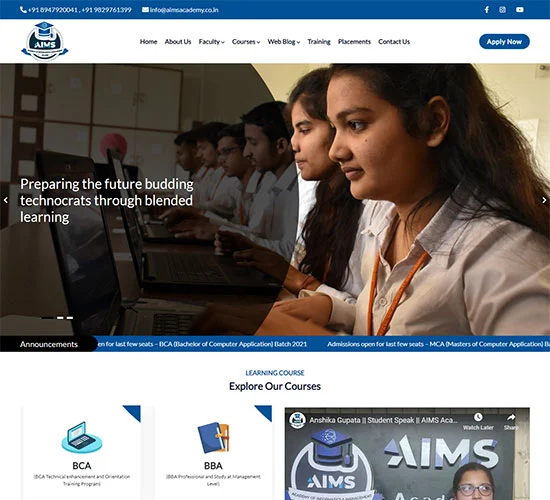  Aims Academy | Web Development | Proftcode